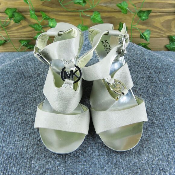 Michael Kors Women's Gladiator Beige Leather Size 6.5M Gently Used 2025 - Picture 2 of 7